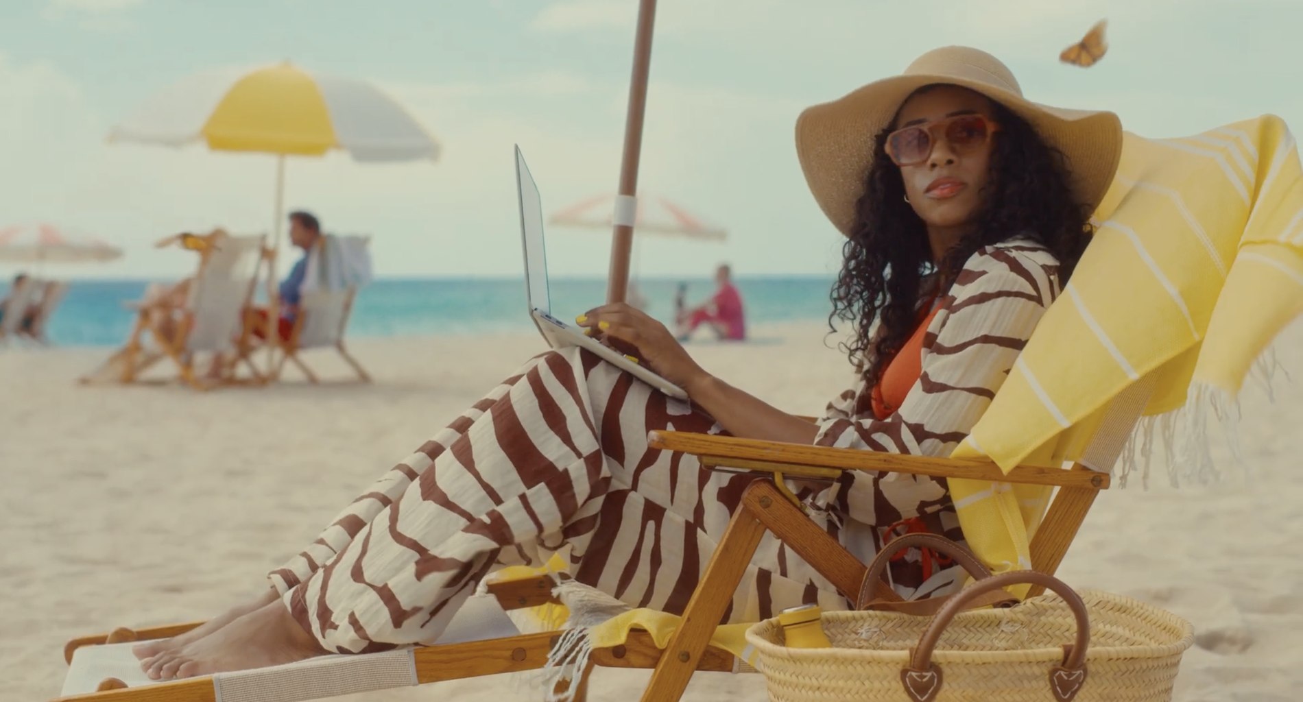 Woman relaxing on the beach